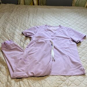 Figs Zamora Johger and Catarina Scrub Top Set, Lilac